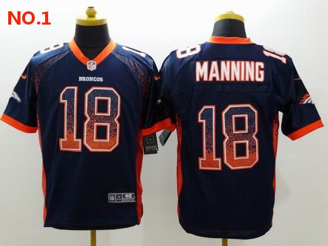 Men's Denver Broncos 18 Peyton Manning Jersey NO.1 ;